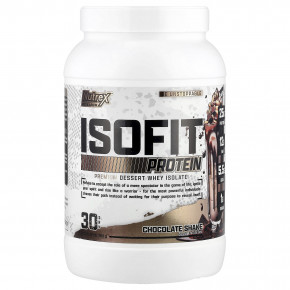 Nutrex Research, IsoFit® Protein, шоколадный коктейль, 993 г (2,19 фунта) - описание | фото