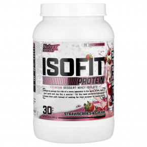 Nutrex Research, IsoFit® Protein, со вкусом клубники и сливок, 978 г (2,16 фунта) в Москве - eco-herb.ru | фото