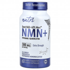 Nutri, NMN+, 60 веганских капсул - описание | фото