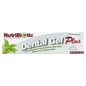 NutriBiotic, Dental Gel Plus, гель для зубов с отбеливающим эффектом, грушанка, 128 г (4,5 унции) в Москве - eco-herb.ru | фото