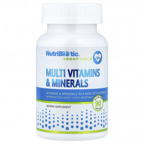 NutriBiotic, Essentials, мультивитамины и минералы, 90 капсул - описание | фото