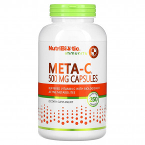 NutriBiotic, Immunity, Meta-C, 500 мг, 250 капсул без глютена в Москве - eco-herb.ru | фото