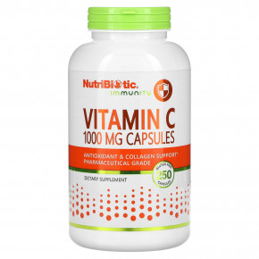 NutriBiotic, Immunity, витамин C, 1000 мг, 250 капсул - описание