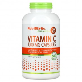 NutriBiotic, Витамин C, 1000 мг, 500 капсул - описание