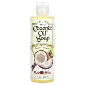 NutriBiotic, Pure Coconut Oil Soap, Lavender Lemongrass, 8 fl oz (236 ml) в Москве - eco-herb.ru | фото