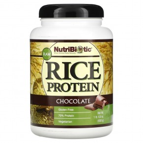 NutriBiotic, Рисовый белок с шоколадом, 1 фунт и 6.9 унций (650 г) - описание
