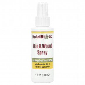 NutriBiotic, спрей для кожи и ран с экстрактом семян грейпфрута, 118 мл (4 жидк. унции) - описание | фото