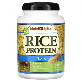 NutriBiotic, Сырой простой рисовый белок, 1 фунт 5 унций (600 г) - описание