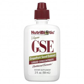NutriBiotic, веганский экстракт семян грейпфрута GSE, жидкий концентрат, 59 мл (2 жидк. унции) - описание