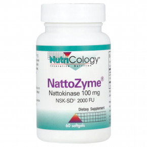 Nutricology, NattoZyme, 100 мг, 60 мягких таблеток - описание | фото