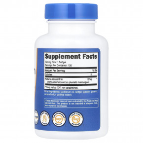 Nutricost, астаксантин, 12 мг, 120 капсул в Москве - eco-herb.ru | фото