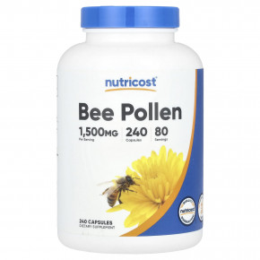 Nutricost, Bee Pollen, 1,500 mg, 240 Capsules (500 mg per Capsule) в Москве - eco-herb.ru | фото