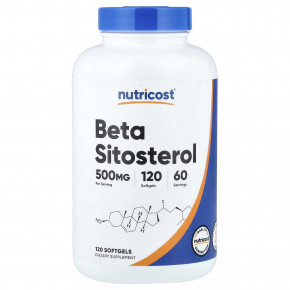 Nutricost, бета-ситостерол, 120 капсул (250 мг в 1 капсуле) - описание | фото