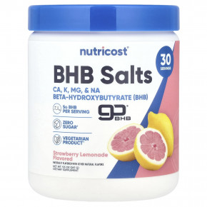 Nutricost, BHB Salts, goBHB®, клубничный лимонад, 267 г (9,5 унции) - подробнее Nutricost, BHB Salts, goBHB®, клубничный лимонад, 267 г (9,5 унции) - описание