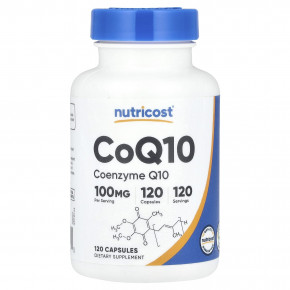 Nutricost, CoQ10, 100 мг, 120 капсул - описание