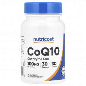 Nutricost, CoQ10, 100 мг, 30 капсул - описание