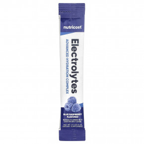 Nutricost, Электролиты, улучшенный комплекс для увлажнения, голубая малина, 40 пакетиков по 4 г (0,14 унции) в Москве - eco-herb.ru | фото