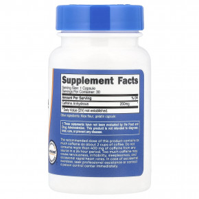 Nutricost, Кофеин, 200 мг, 30 капсул в Москве - eco-herb.ru | фото