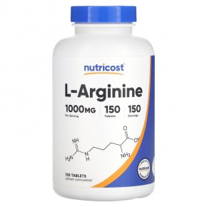Nutricost, L-Arginine, 1,000 mg, 150 Tablets в Москве - eco-herb.ru | фото