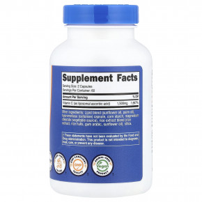 Nutricost, липосомальный витамин C, 120 капсул (750 мг в 1 капсуле) в Москве - eco-herb.ru | фото