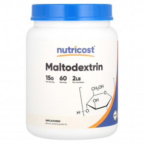 Nutricost, мальтодекстрин, без добавок, 907 г (32 унции) - описание