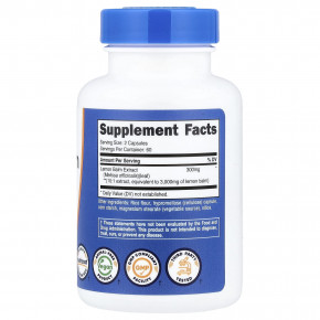 Nutricost, мелисса лекарственная, 120 капсул (150 мг в 1 капсуле) в Москве - eco-herb.ru | изображение Nutricost, мелисса лекарственная, 120 капсул (150 мг в 1 капсуле) в Москве - eco-herb.ru | фото