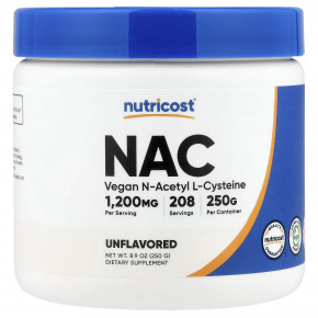 Nutricost, NAC, без добавок, 250 г (8,9 унции) в Москве - eco-herb.ru | изображение Nutricost, NAC, без добавок, 250 г (8,9 унции) в Москве - eco-herb.ru | фото