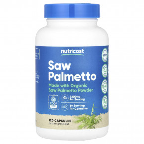 Nutricost, Пальма сереноа, 120 капсул (500 мг на капсулу) в Москве - eco-herb.ru | изображение Nutricost, Пальма сереноа, 120 капсул (500 мг на капсулу) в Москве - eco-herb.ru | фото