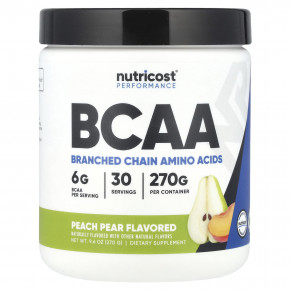 Nutricost, Performance, BCAA, персиковая груша, 270 г (9,6 унции) - подробнее Nutricost, Performance, BCAA, персиковая груша, 270 г (9,6 унции) - описание