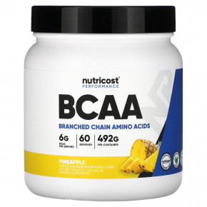 Nutricost, Performance, BCAA, со вкусом ананаса, 492 г (1,1 фунта) в Москве - eco-herb.ru | фото