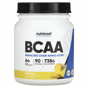 Nutricost, Performance, BCAA, со вкусом ананаса, 738 г (1,6 фунта) - описание