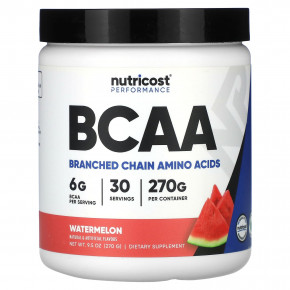 Nutricost, Performance, BCAA, со вкусом арбуза, 270 г (9,5 унции) - описание