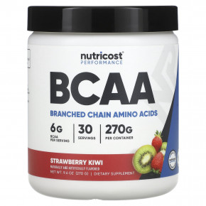 Nutricost, Performance, BCAA, со вкусом клубники и киви, 270 г (9,6 унции) - описание