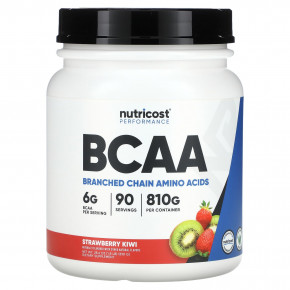 Nutricost, Performance, BCAA, со вкусом клубники и киви, 810 г (1,8 фунта) - описание