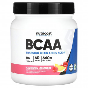 Nutricost, Performance, BCAA, со вкусом малинового лимонада, 660 г (1,5 фунта) - описание