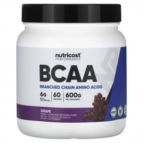 Nutricost, Performance, BCAA, со вкусом винограда, 600 г (1,3 фунта) в Москве - eco-herb.ru | фото