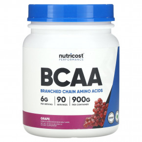 Nutricost, Performance, BCAA, со вкусом винограда, 900 г (2 фунта) - описание