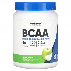 Nutricost, Performance, BCAA, со вкусом зеленого яблока, 1080 г (2,4 фунта) в Москве - eco-herb.ru | фото