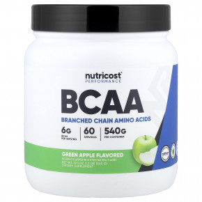 Nutricost, Performance, BCAA, со вкусом зеленого яблока, 540 г (1,2 фунта) в Москве - eco-herb.ru | фото