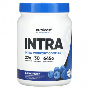 Nutricost, Performance, комплекс для приема между тренировками, со вкусом голубой малины, 645 г (1,4 фунта) - описание