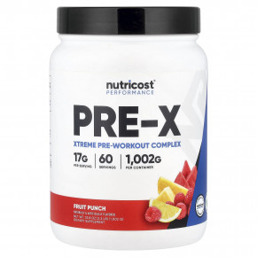 Nutricost, Performance, PRE-X, предтренировочный комплекс Xtreme, со вкусом фруктового пунша, 1002 г (2,2 фунта) в Москве - eco-herb.ru | изображение Nutricost, Performance, PRE-X, предтренировочный комплекс Xtreme, со вкусом фруктового пунша, 1002 г (2,2 фунта) в Москве - eco-herb.ru | фото