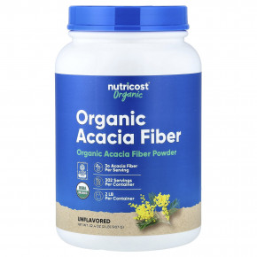 Nutricost, порошок из органической клетчатки акации, без добавок, 907 г (32,4 унции) - описание | фото