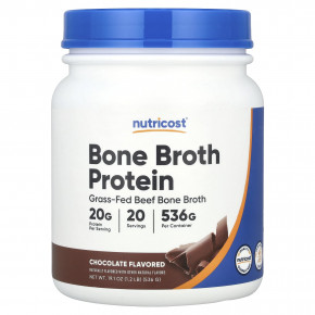Nutricost, Протеин Bone Broth, шоколад, 536 г (1,2 фунта) в Москве - eco-herb.ru | фото