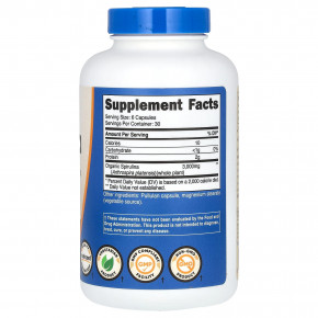 Nutricost, Спирулина, 180 капсул (500 мг в 1 капсуле) в Москве - eco-herb.ru | фото