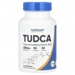 Nutricost, TUDCA, 250 мг, 30 капсул - описание