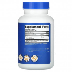 Nutricost, витамин C с шиповником, 1000 мг, 120 капсул в Москве - eco-herb.ru | изображение Nutricost, витамин C с шиповником, 1000 мг, 120 капсул в Москве - eco-herb.ru | фото