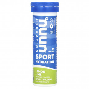 Nuun, Sport Hydration, напиток с шипучим электролитом, лимон и лайм, 10 таблеток в Москве - eco-herb.ru | фото