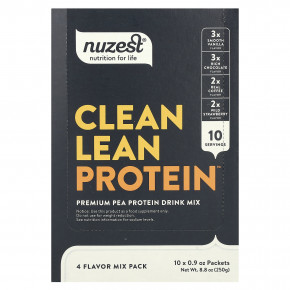 Nuzest, Clean Lean Protein, смесь 4 вкусов, 10 пакетиков по 25 г (0,9 унции) - описание