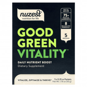 Nuzest, Good Green Vitality ™, 5 пакетиков по 10 г (0,35 унции) в Москве - eco-herb.ru | изображение Nuzest, Good Green Vitality ™, 5 пакетиков по 10 г (0,35 унции) в Москве - eco-herb.ru | фото