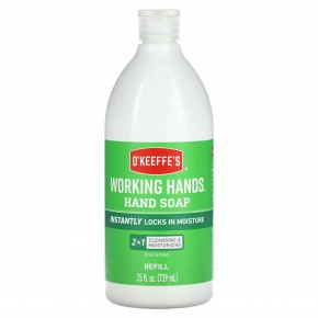 O'Keeffe's, Working Hands, мыло для рук, без запаха, 739 мл (25 жидк. Унций) в Москве - eco-herb.ru | фото